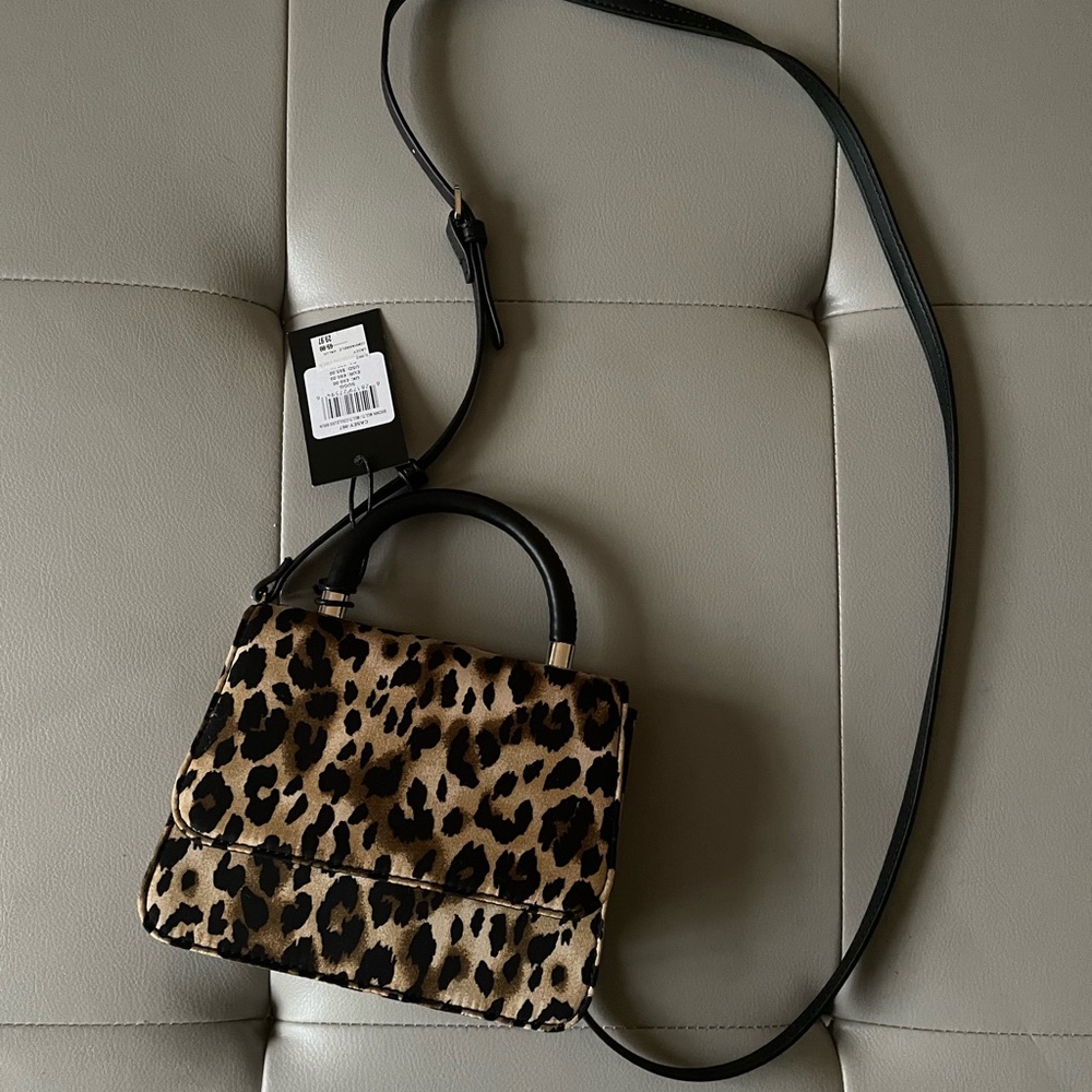 Who What Wear Leopard Print Crossover Bag